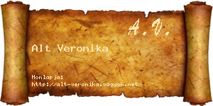 Alt Veronika névjegykártya