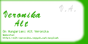 veronika alt business card